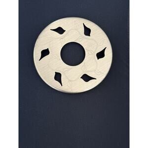 Vintage Metal Brass Color Bird Cutout candle Capper - used - 3"